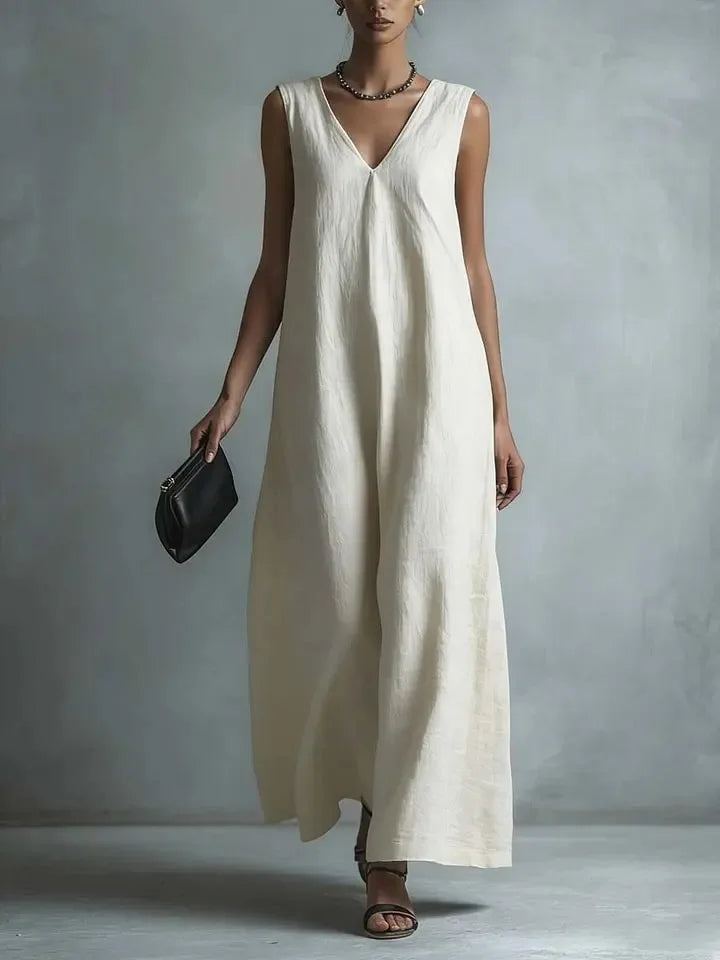 Aurora Breathable Cotton Linen Long Dress