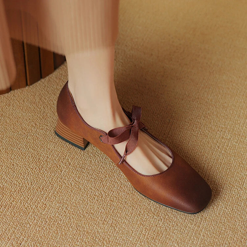 Priscilla Genuine Leather Pumps