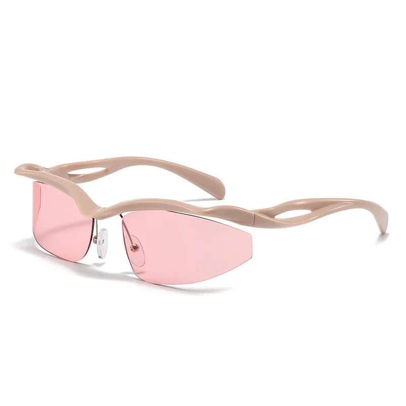 Elba Rimless Retro Sunglasses