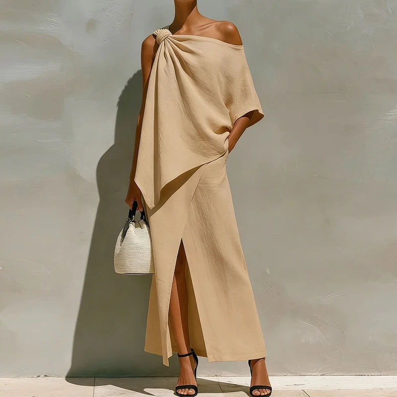 Faye One Shoulder Maxi Skirt Set