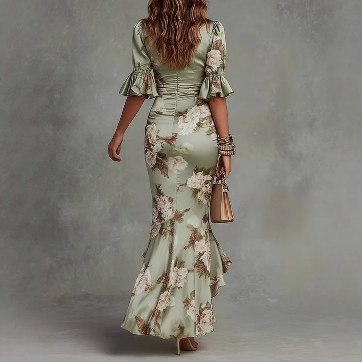 Shelby V-Neck Maxi Wedding Guest Dress