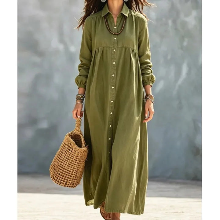 Cressida Button Front Maxi Dress