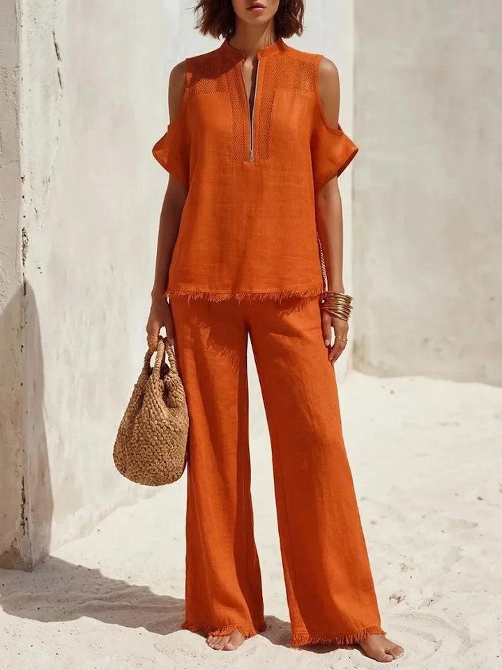 Tessa Breathable Wide Leg Two-Piece Set