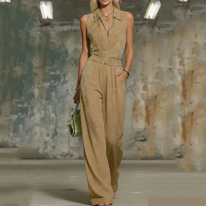Virela Structured Wide Leg Jumpsuit