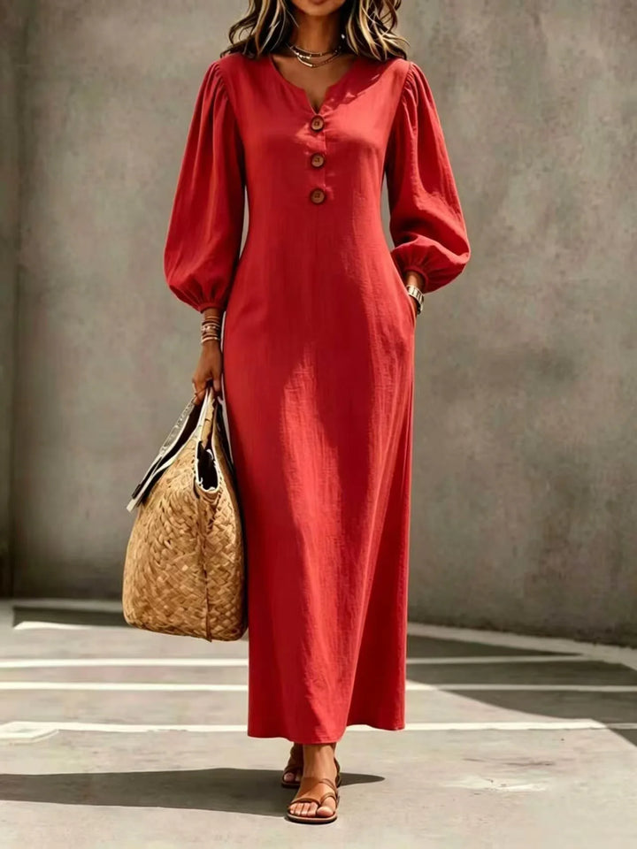 Margot Button Front Maxi Dress