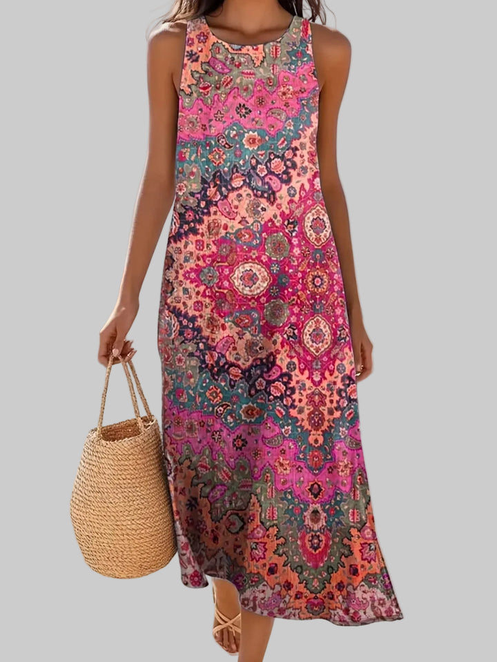 Aurelia Bohemian Floral Midi Dress