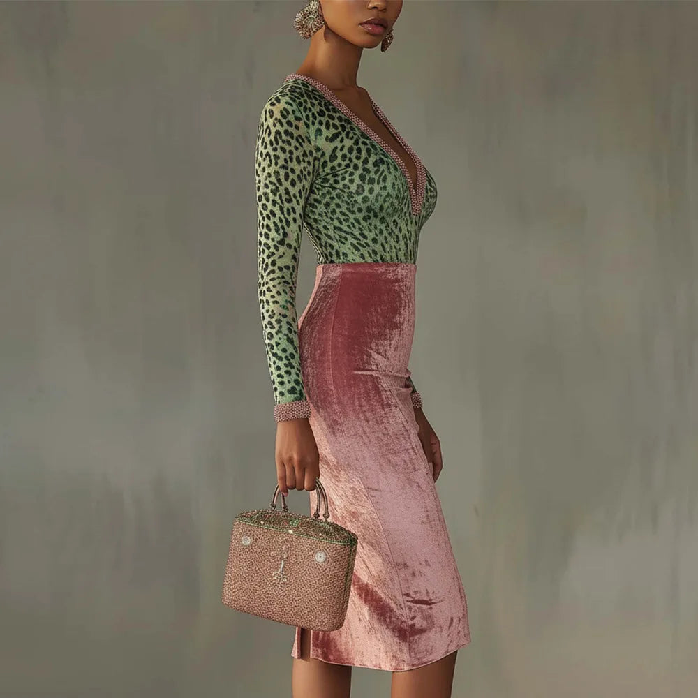 Lucia Figure Skimming Velvet Dress