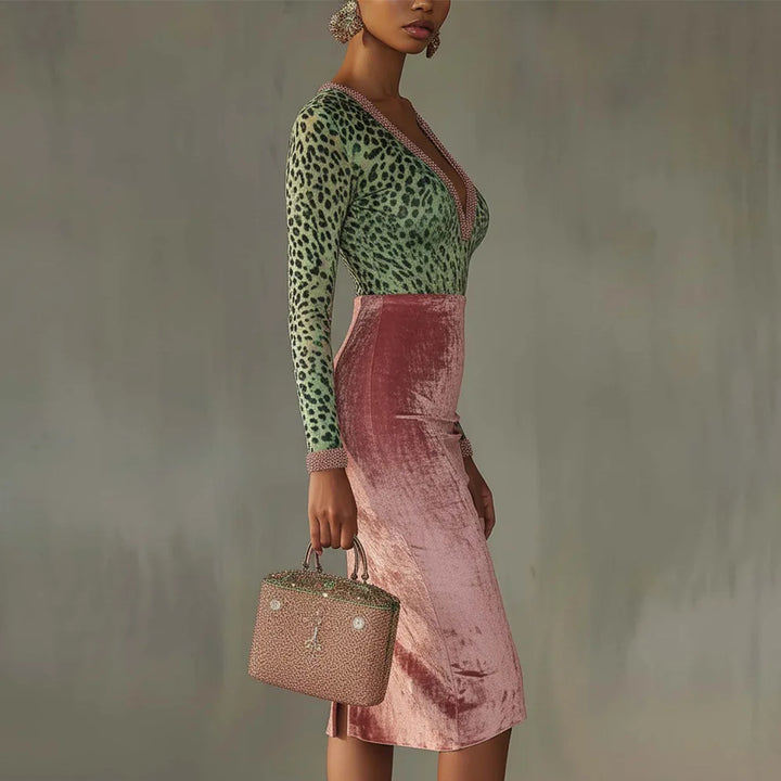 Lucia Figure Skimming Velvet Dress