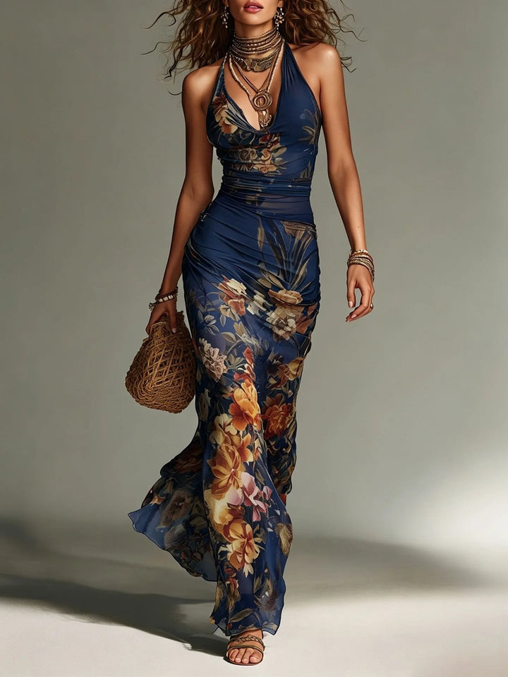 Selene Halter Bodycon Maxi Dress