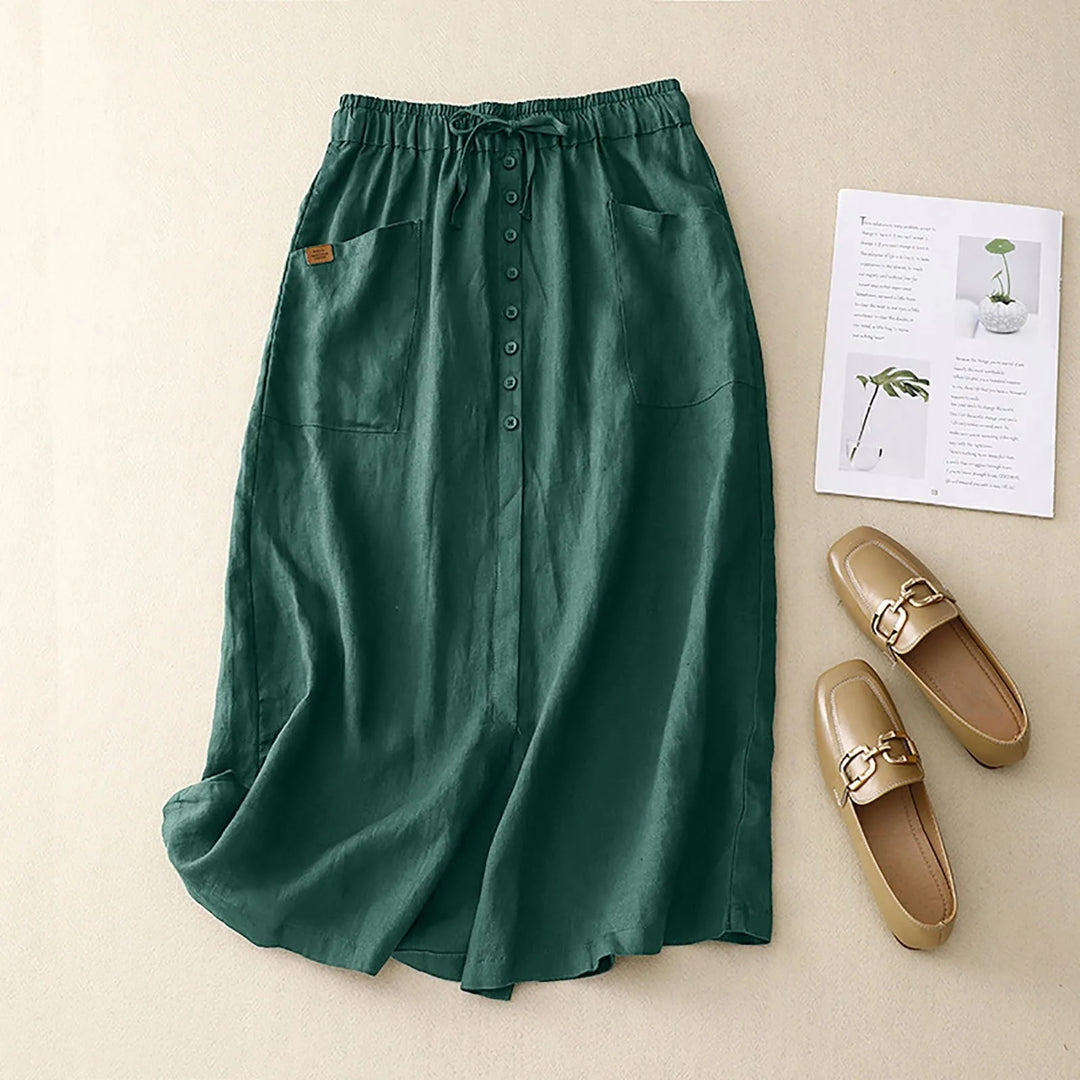 Adeline A-Line Linen Skirt