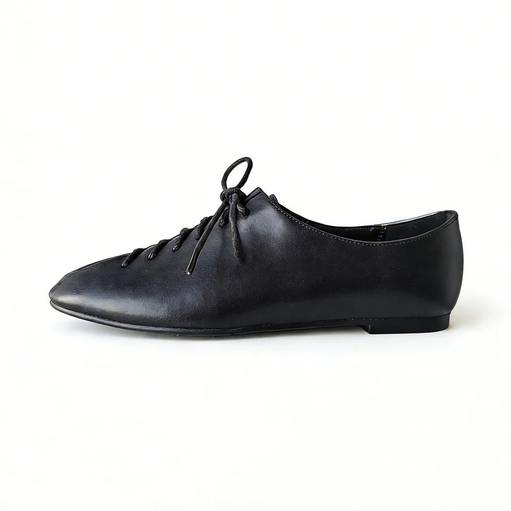 Madelyn Leather Lace Up Flats