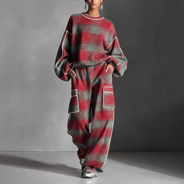 Emmeline Plaid Loose Two-Piece Set