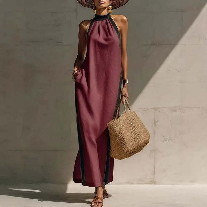 Sienna Casual Halter Maxi Dress