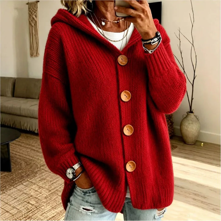 Willa Hooded Button Front Cardigan