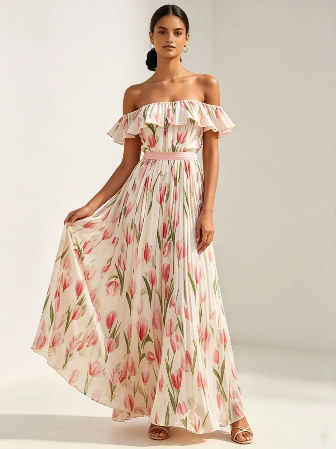 Arabella Off Shoulder Maxi Dress