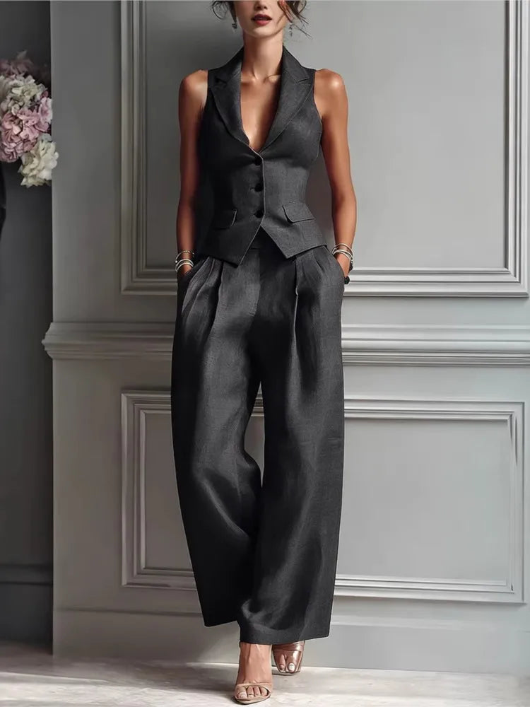 Camille Elegant Tailored Two-Piece Set