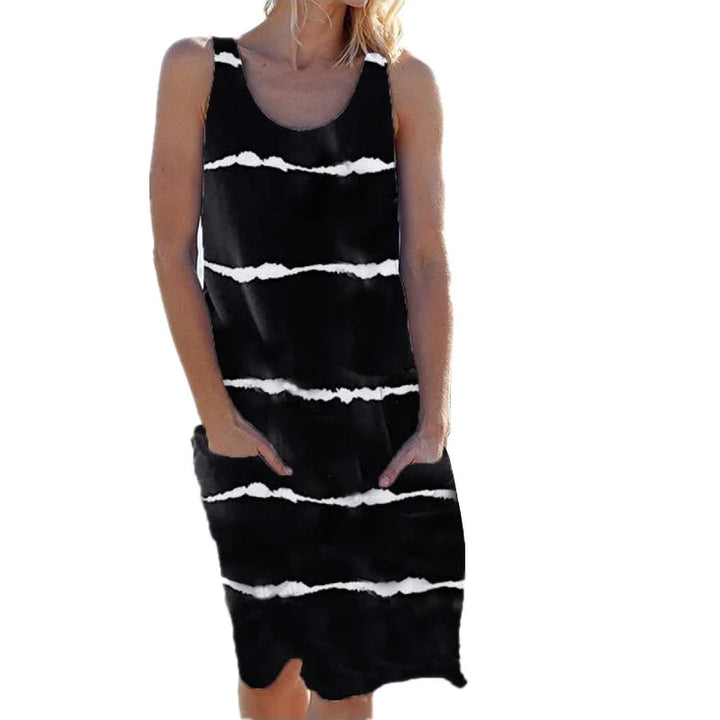 Avery Striped Tank Midi Dress