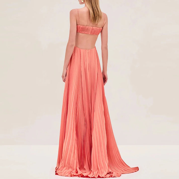 Aureline Flowy Pleated Wedding Guest Dress