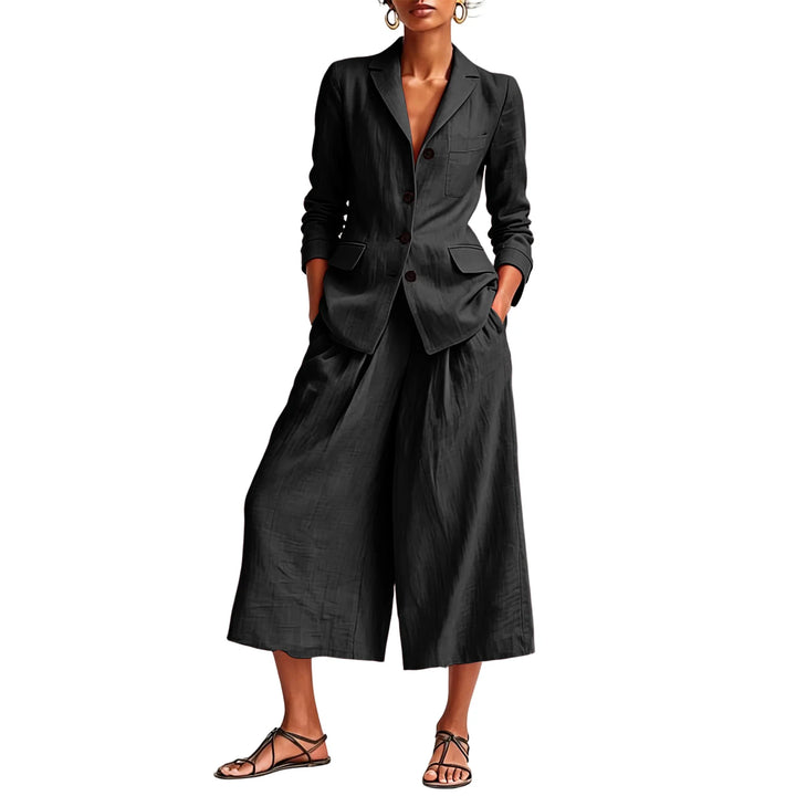 Nicole Wide Leg Tailored Suit Set