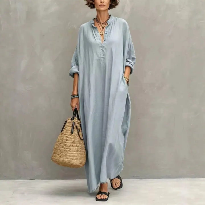 Amy Casual Maxi Shirt Dress