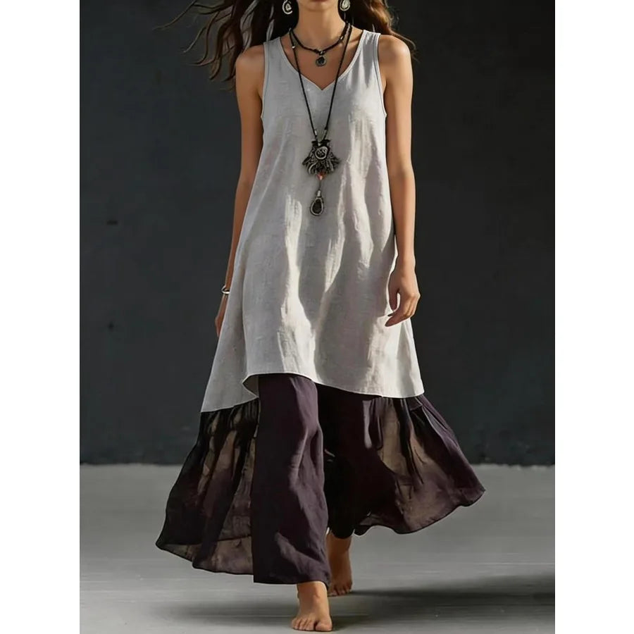 Maisie Layered Hem Maxi Dress