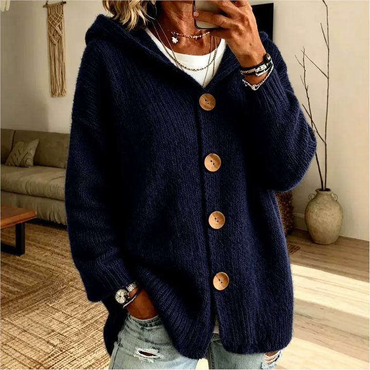 Willa Hooded Button Front Cardigan