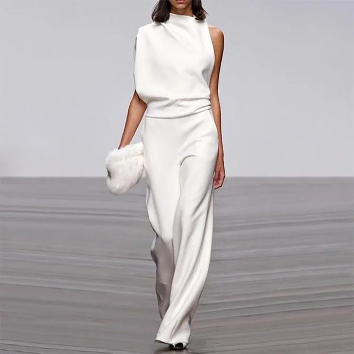 Valentina Draped One-Shoulder Jumpsuit