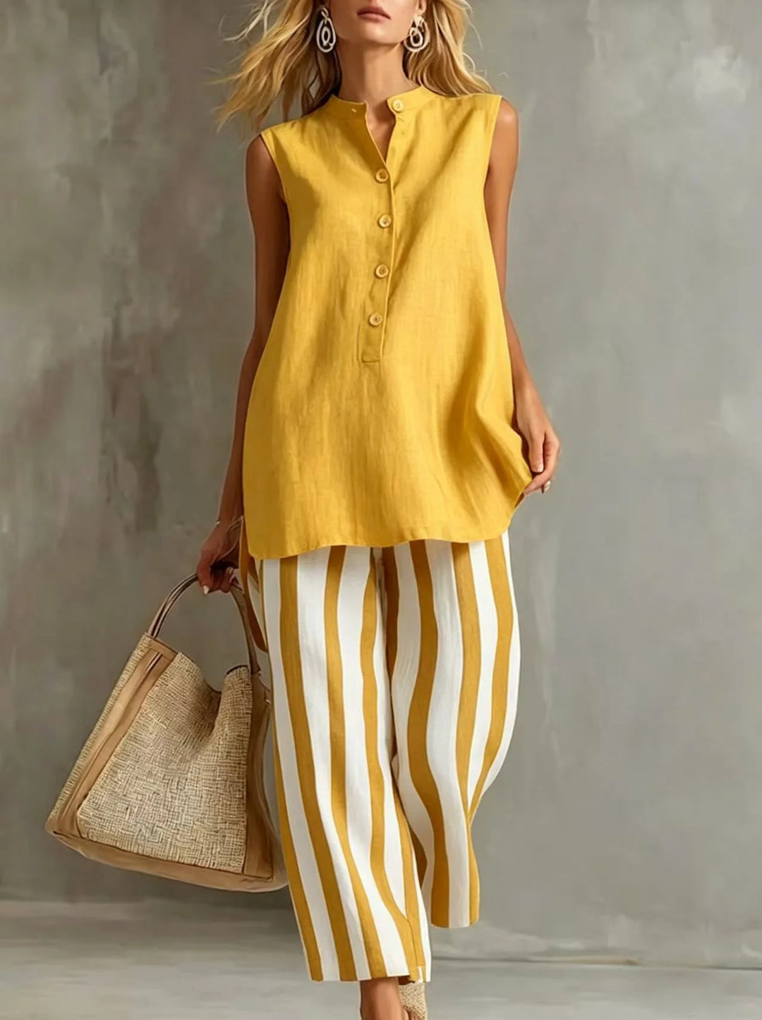 Catherine Striped Wide Leg Set