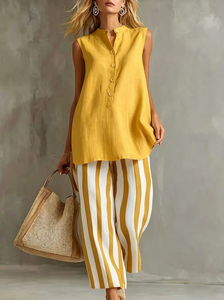 Catherine Striped Wide Leg Set