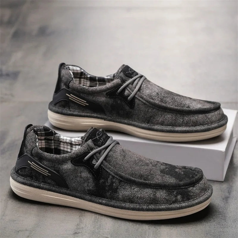 Grayson Washed Canvas Loafers