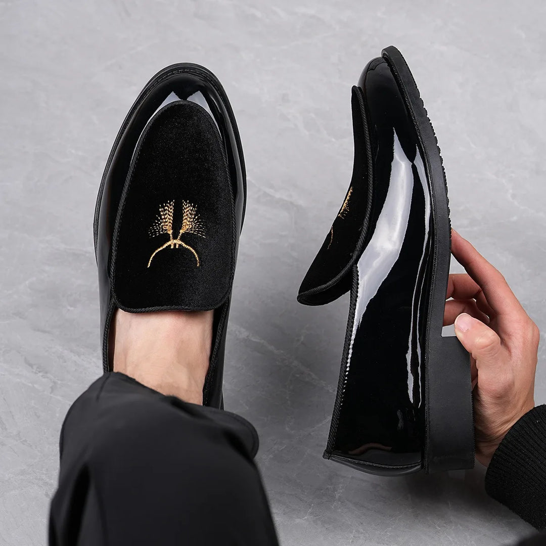 Cassian Metallic Embroidered Loafers