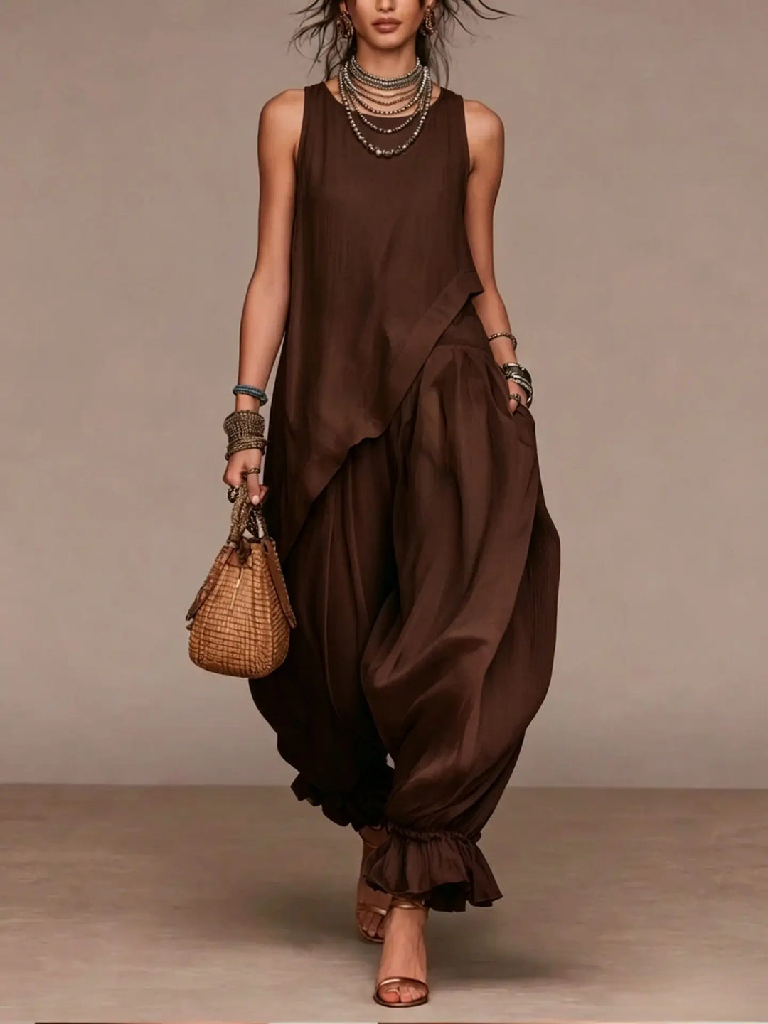 Lilia Relaxed Harem Two-Piece Set