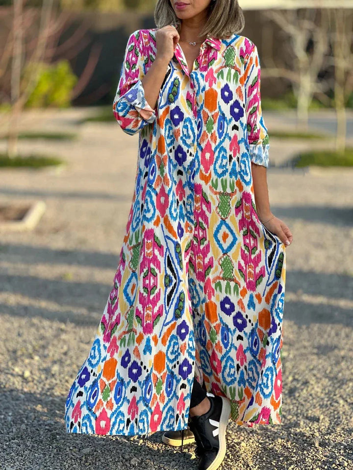 Fiora Relaxed Bohemian Maxi Dress
