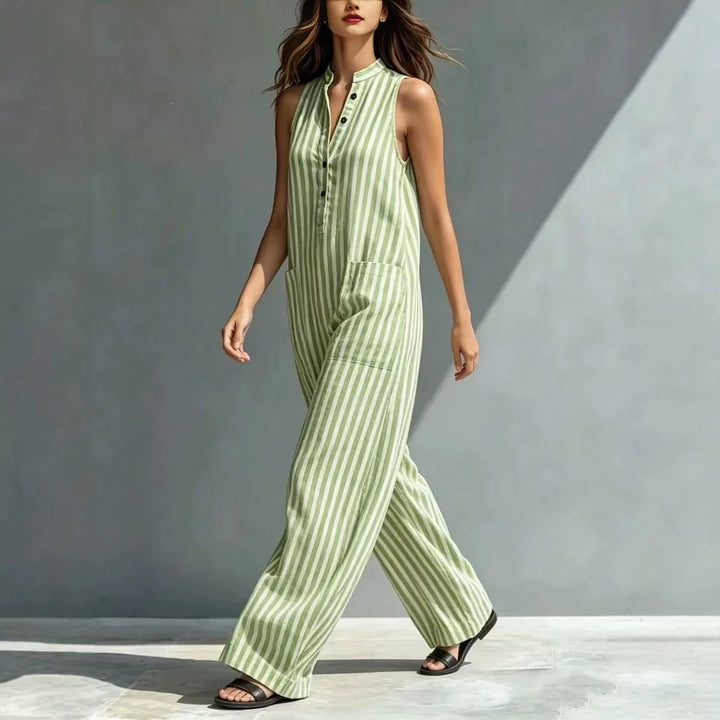 Maren Striped Wide Leg Jumpsuit