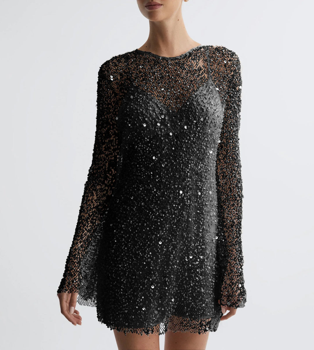 Clara Midnight Sequin Mini Dress