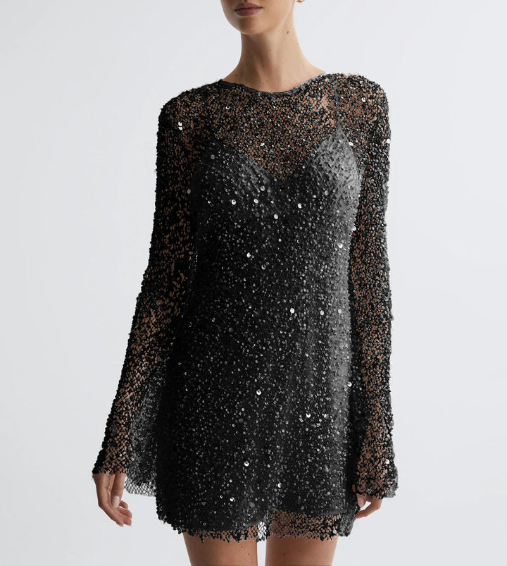 Clara Midnight Sequin Mini Dress
