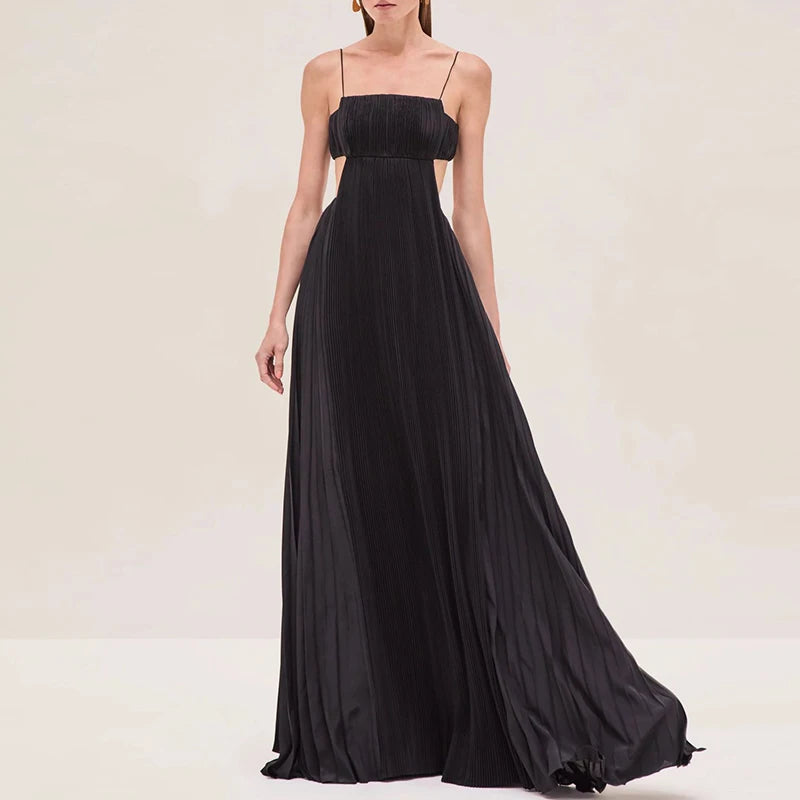 Aureline Flowy Pleated Wedding Guest Dress