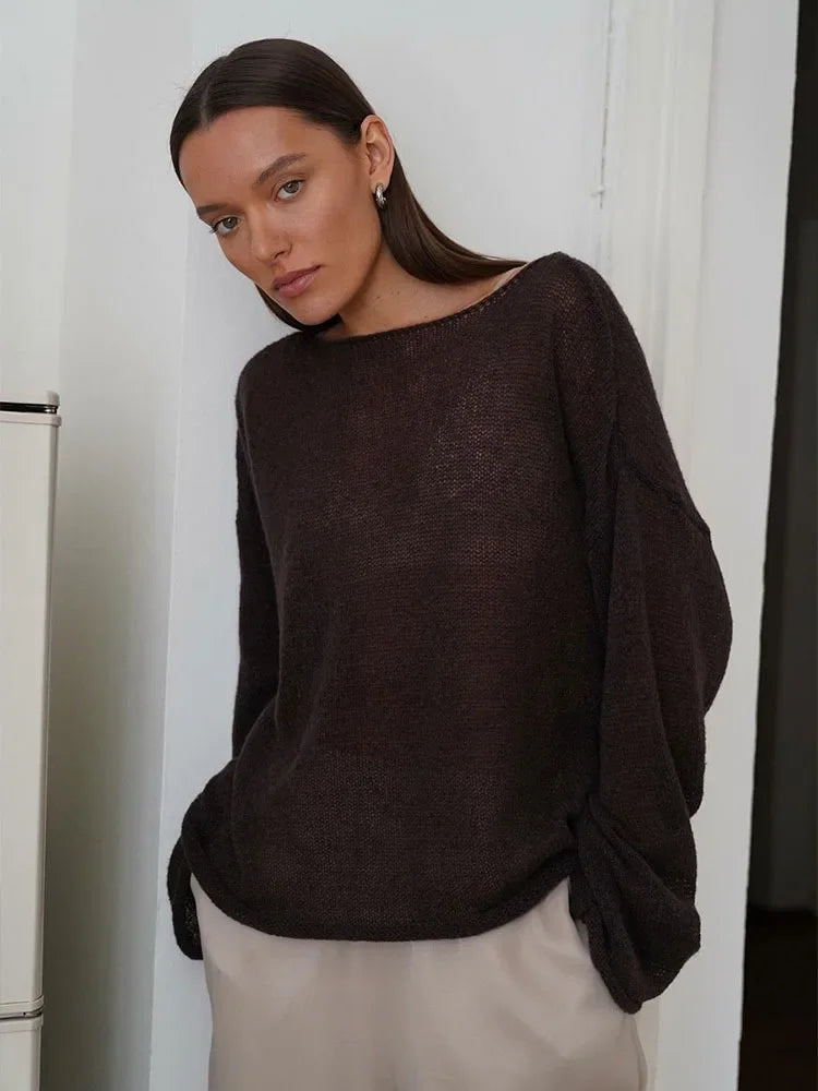 Elara Hollow Knit Pullover