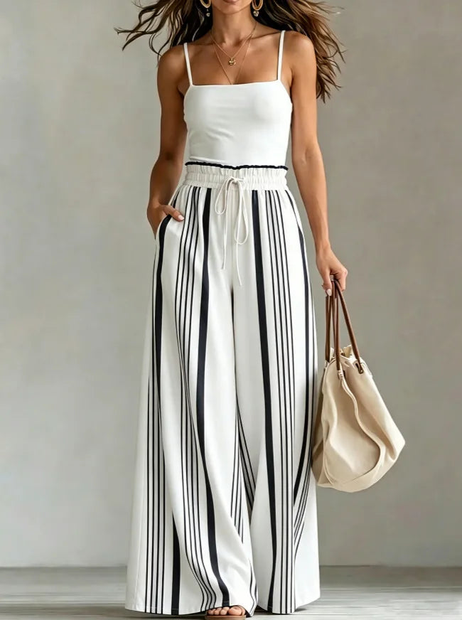 Faith Striped Palazzo Trouser