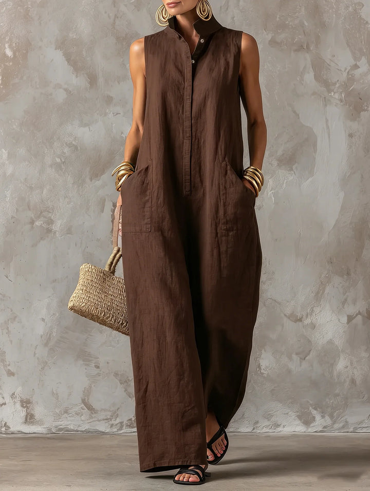 Presley Effortless Stand Collar Jumpsuit