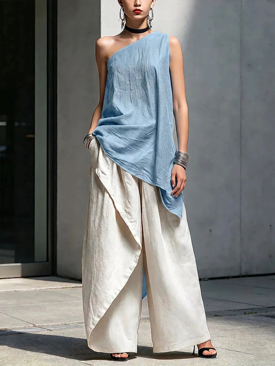 Sienna Asymmetrical One-Shoulder Set