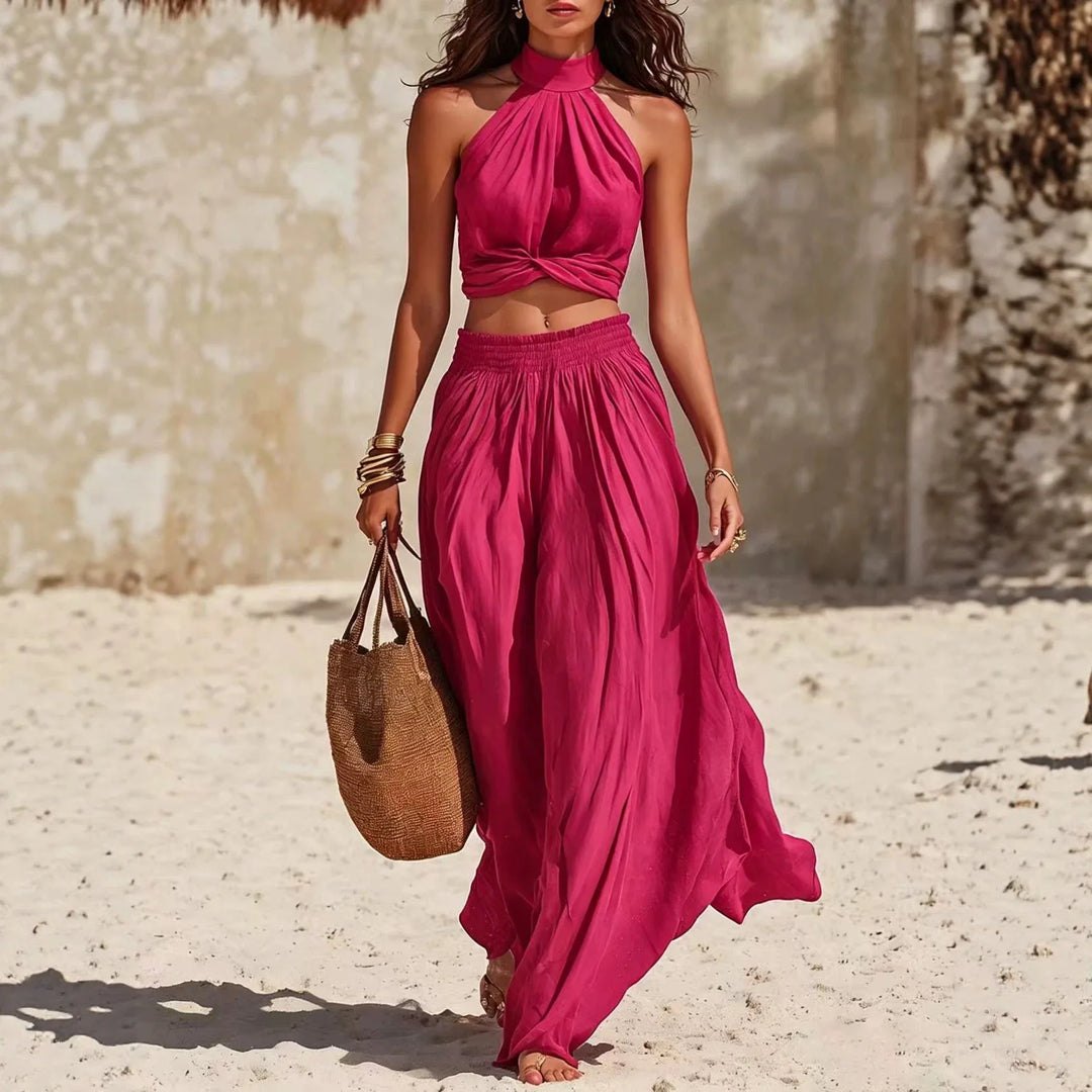 Sienna Flowing Sleeveless Maxi Skirt Set