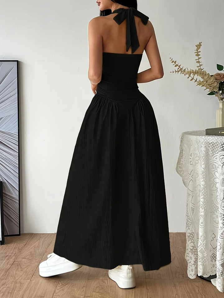 Lila V Neck Flare Maxi Dress