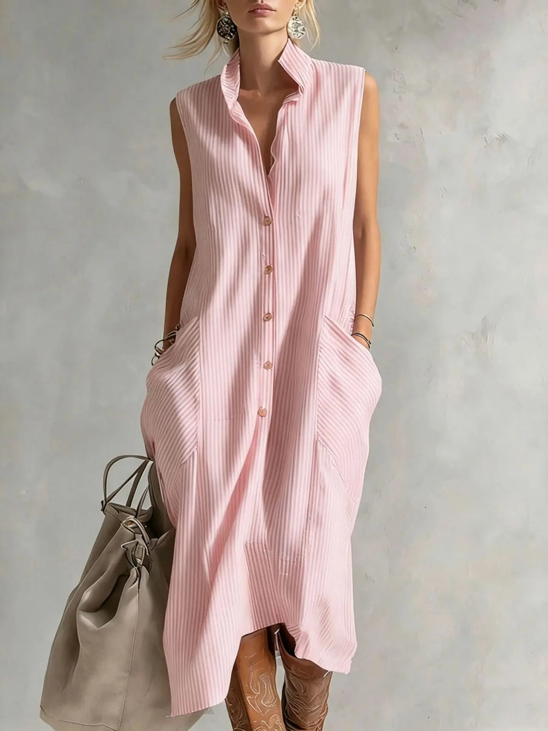 Hadley Button Front Mini Dress
