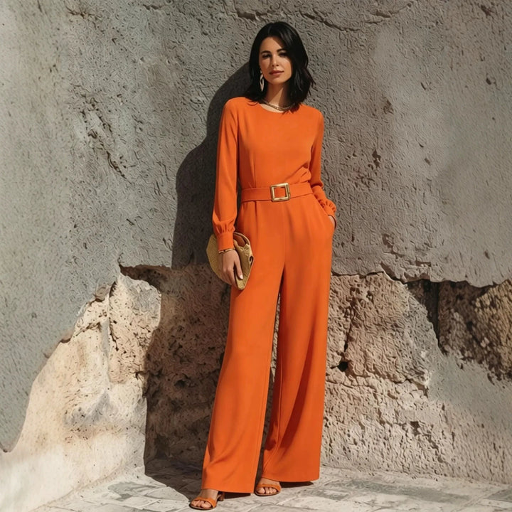Adeline Flattering Fit Belted Jumpsuit