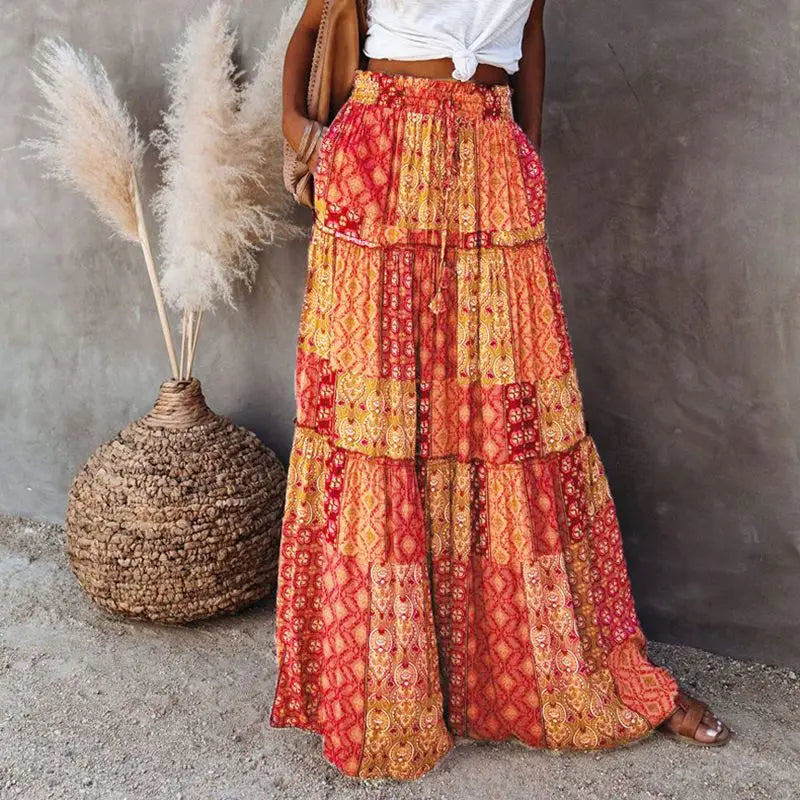 Briana Bohemian Pocket Skirt