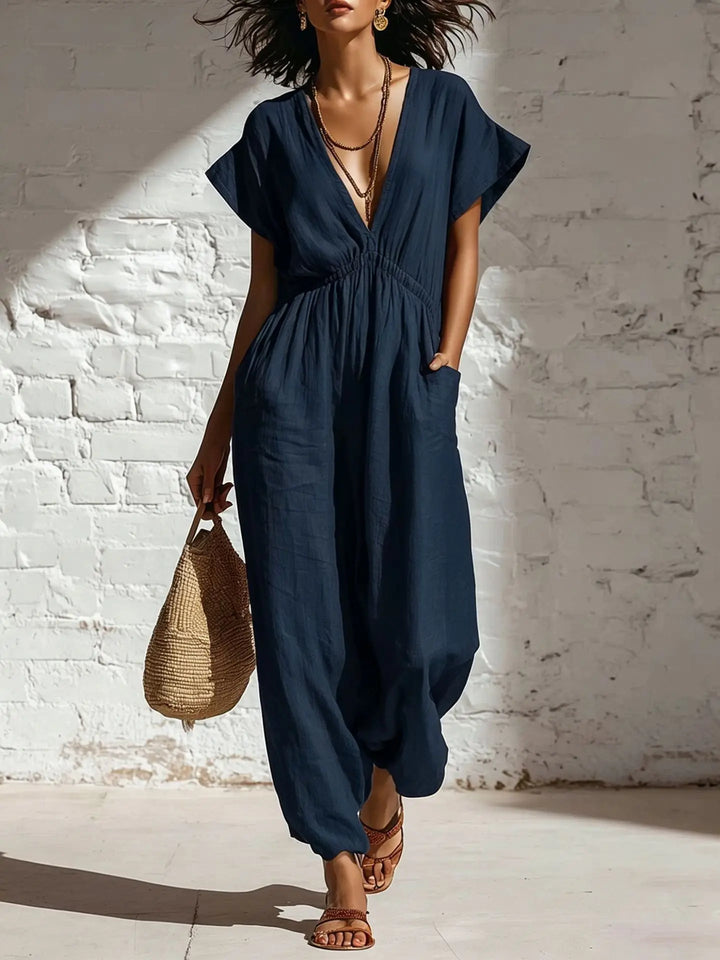 Monroe Relaxed V Neck Jumpsuit