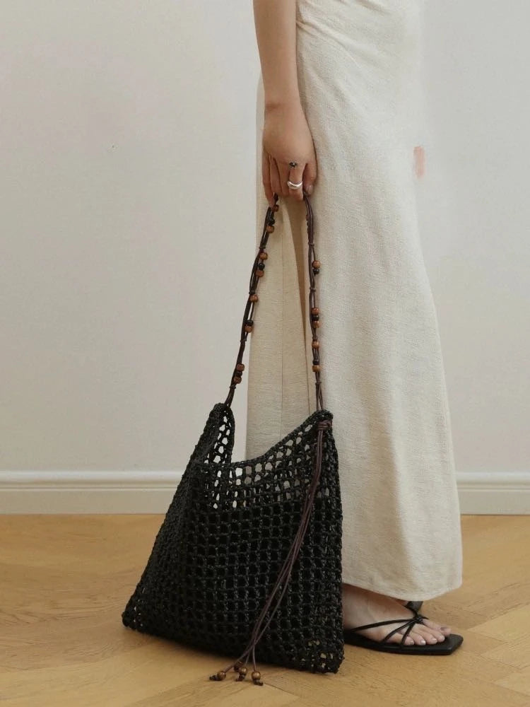 Solana Straw Beach Tote Bag