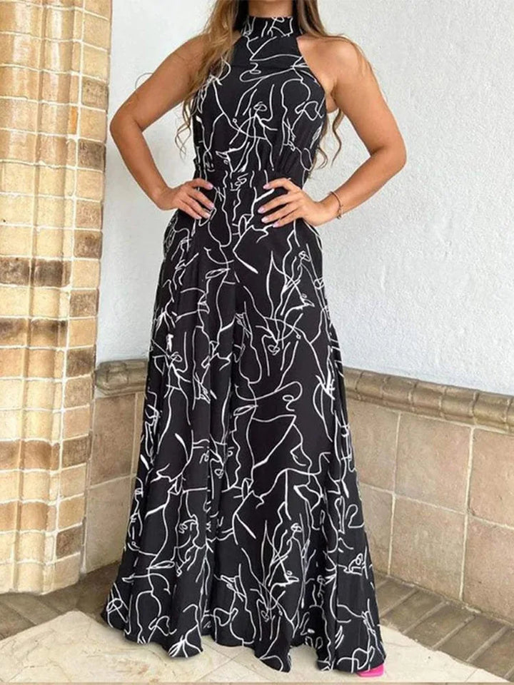 Reese Halter Wide Leg Jumpsuit
