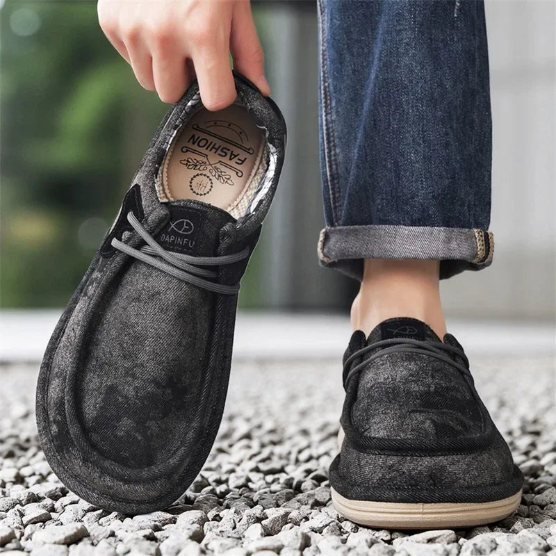 Grayson Washed Canvas Loafers